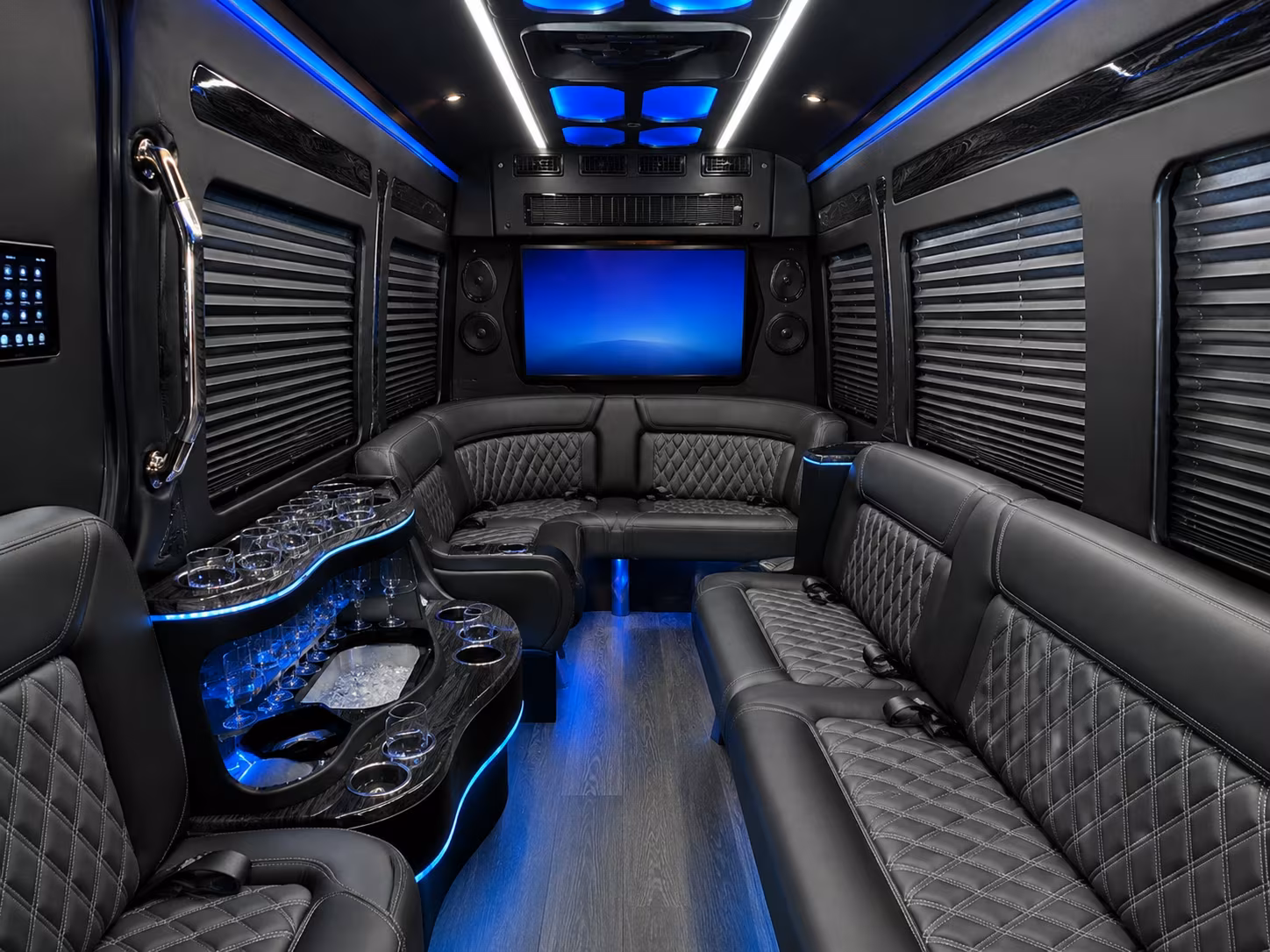 plano sprinter limousine inside